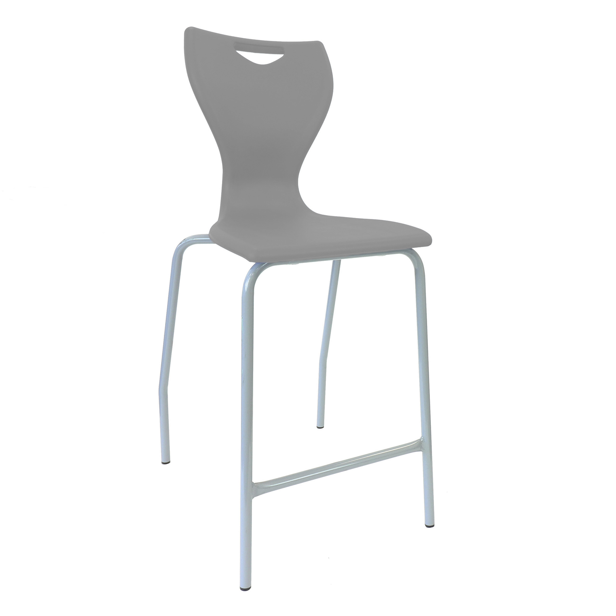 En High Chair 660mm Silver Grey Frm Grey